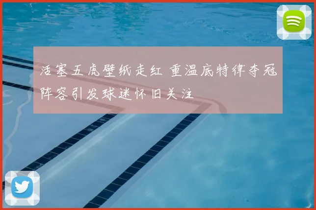 活塞五虎壁纸走红 重温底特律夺冠阵容引发球迷怀旧关注